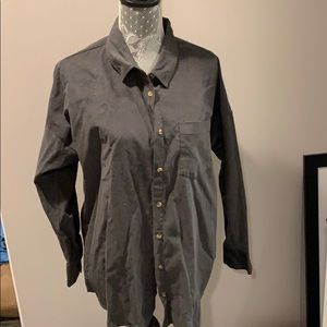 Green button down